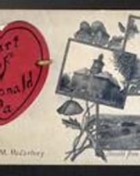 Washington County, McDonald Pa., Novelty Postcard, Heart of McDonald, Various views
