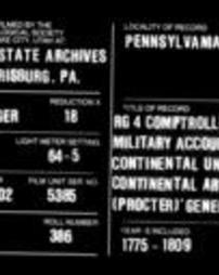 Revolutionary War Accounts and Miscellaneous Records; Line Accounts (Roll 146)