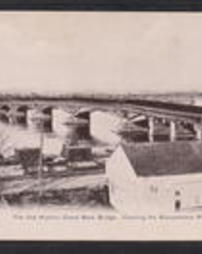Dauphin County, Harrisburg, Pa., Bridges: Camelback, The Old Historic Camel Back Bridge Crossing the Susquehanna River