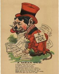 Civil War (pre and post to 1910) -Comic Illustration, 'A Mean Cur'