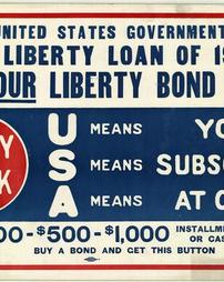 Second Liberty Loan of 1917, Buy Your Liberty Bond Today at Any Bank, USA means you subscribe at once