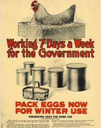 "Pack Eggs, Now for Winter Use" Preserving Eggs for Home Use