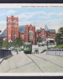 Westmoreland County, Jeannette, Pa., Second Street Bridge and Lutheran Church