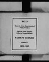 Danville State Hospital: Patient Ledgers (Roll 7803, Part 2)