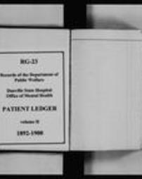 Danville State Hospital: Patient Ledgers (Roll 7801, Part 2)