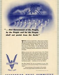 WW2-Production Drive Committee, "…that Government of the People, by the People and for the People shall not perish from the Earth." Victory Legion