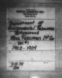 Bituminous Mine Certification Records for First Grade Foremen (Roll 6431)