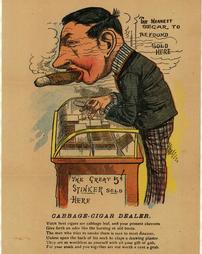 Civil War (pre and post to 1910) -Comic Illustration, 'Cabbage Cigar Dealer'