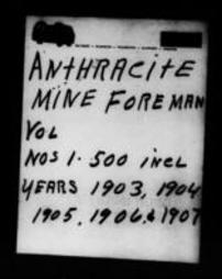 Anthracite Mine Certification Records (Roll 6475)