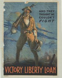 WW 1-Liberty Loan (Victory) "And They Thought We Couldn't Fight, Victory Liberty Loan", No. 5-C