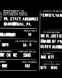 Death Warrants File (Roll 457)