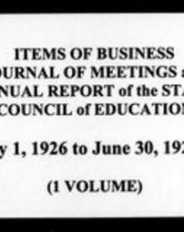 Minute Books of the State Board of Education (Roll 6188, Part 2)