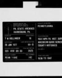 Pennsylvania Historical Commission American Guide Series (Roll 6239)
