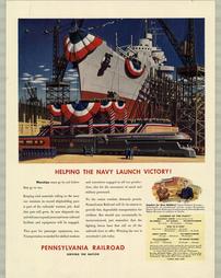 WW2-Travel, "Helping the Navy Launch Victory!" Pennsylvania Railroad