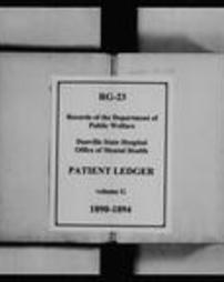 Danville State Hospital: Patient Ledgers (Roll 7800, Part 2)