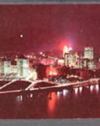 Allegheny County, Miscellaneous, Pittsburgh, Pa., View from Mt. Washington at Night