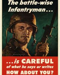 WW2-Careless Talk, "The battle-wise Infantryman… is Careful of what he says or writes"