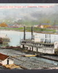 Allegheny County, Pittsburgh, Pa., River Views: Monongahela River, showing Coal Barges and Steamers