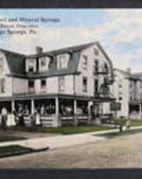 Crawford County, Cambridge Springs, Pa., Hotels and Springs, Fullerton Hotel and Mineral Springs, Walter A. David, Proprietor