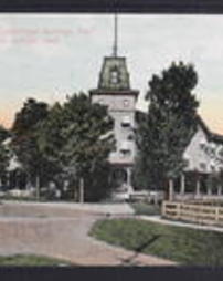 Crawford County, Cambridge Springs, Pa., Hotels and Springs, Riverside Hotel, Light green shingle roof