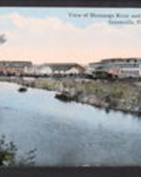 Mercer County, Greenville, Pa., Shenango River Views, View of Shenango River and B. & L. E. Shops
