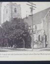 Jefferson County, Punxsutawney, Pa., Buildings, Central Presbyterian Church and old Cumberland Church where Eberhart Building now stands