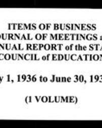 Minute Books of the State Board of Education (Roll 6199, Part 2)