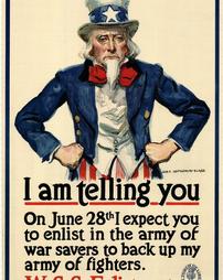 "I am Telling You..." War Savings Stamp Enlistment