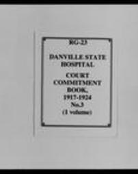 Danville State Hospital: Court Commitment Books (Roll 7794, Part 2)