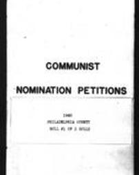 Communist Party Nomination Petitions for Philadelphia County (Roll 3756, Part 1)