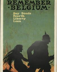 WW 1-Liberty Loan (4th) "Remember Belgium, Buy Bonds Fourth Liberty Loan", No. 6-B