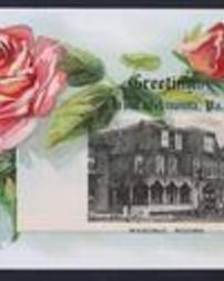 Huntingdon County, Novelty Postcards, Orbisonia, Pa., Greetings, Masonic Rooms