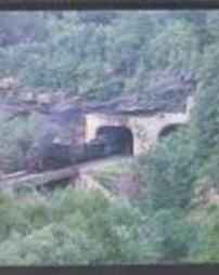Lackawanna County, Scranton, Pa., Nay Aug Park, Double Tunnel with Nickel Plate Berkshire 759, on Erie Lackawanna Line