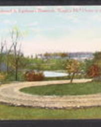 Berks County, Reading, Pa., Mount Penn, The Mt. Penn Boulevard and Egelman's Reservoir, "Eagle's Mt." Home in distance