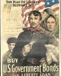 WW 1-Liberty Loan (3rd) "Remember! The Flag of Liberty Support It! Buy U.S. Government Bonds, 3rd. Liberty Loan", No. 6-A