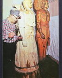 Indiana County, Cherry Tree, Pa., Life size Indian sculptures by Joseph Lefebure at the Seldom Seen Valley Mine