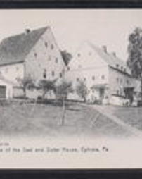 Lancaster County, Ephrata, Pa., Cloisters: Rear View of the Saal and Sister House
