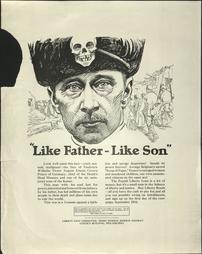 WW 1-Liberty Loan (4th) "Like Father-Like Son" (Kaiser's Son) additional text on poster, Liberty Loan Committee, Phila.