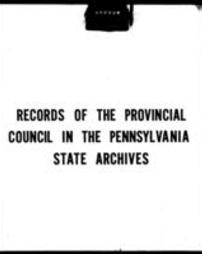 Minutes of the Provincial Council (Roll 572)