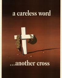 WW2-Careless Talk, "A careless word…another cross"