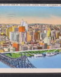 Allegheny County, Pittsburgh, Pa., Panoramic Views: Skyline from Mt. Washington, Showing Wharfs