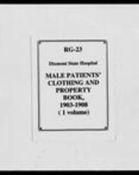 Dixmont State Hospital: Male Patients' Clothing and Property Books (Roll 7816, Part 2)