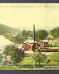 Columbia County, Bloomsburg,  Pa, View from Cemetery Hill showing Fishing Creek and Water Works