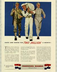 WW2-Travel, "Seats And Berths For Two Million A Month!" Pennsylvania Railroad