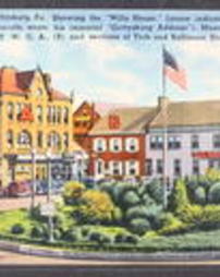 Adams County, Gettysburg, Pa., Town, The Square Showing the "Wills House," Masonic Temple, Y.W.C.A. and Sections of York and Baltimore Streets