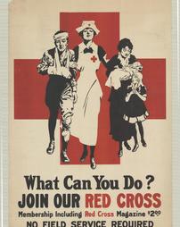 WW 1-Red Cross "What can you do?, Join Our Red Cross, Membership Including Red Cross Magazine $2.00, No Field Service Required"