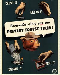 Fire Prevention, "Remember-Only you can prevent forest fires!"